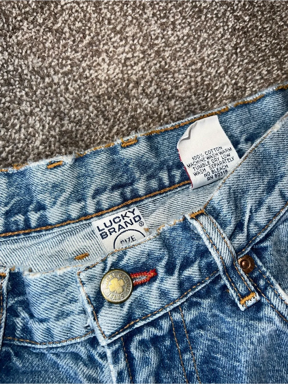 Lucky Brand Blue High-Rise Capris